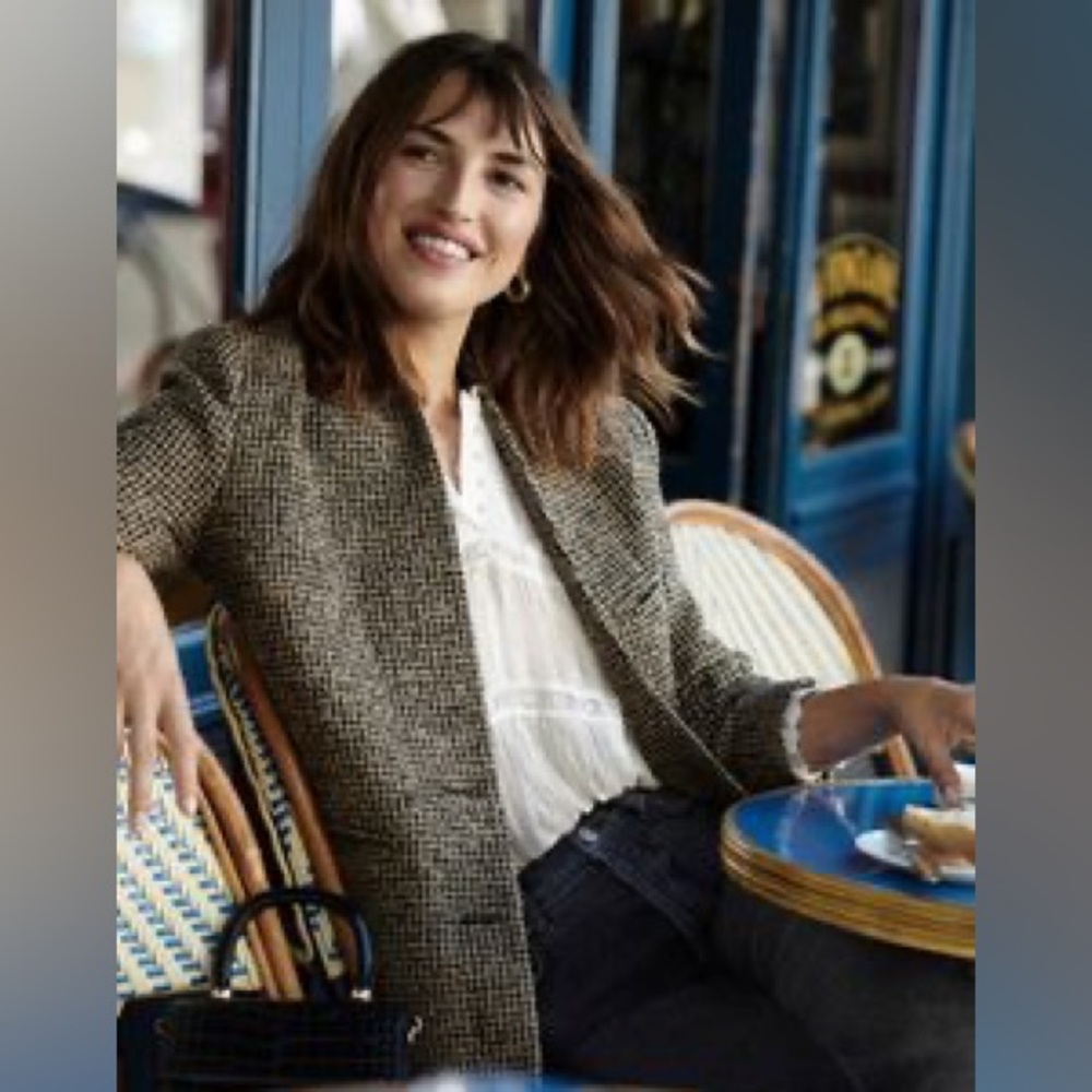 RARE Mango Houndstooth Blazer Jeanne Damas Capsule